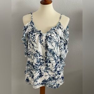 Parker cold shoulder ruffled top